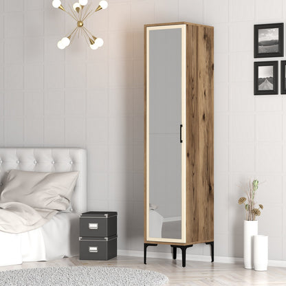 Ντουλάπα 40x201.4x47.5 εκ Walnut Cream 845HCT5406