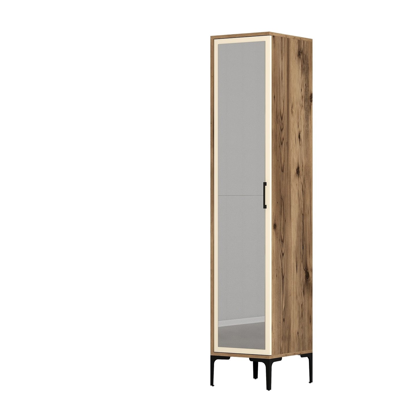 Ντουλάπα 40x201.4x47.5 εκ Walnut Cream 845HCT5406