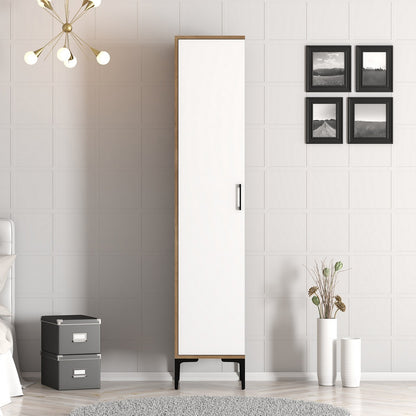 Ντουλάπα 40x201.4x47.5 εκ Walnut White 845HCT5410