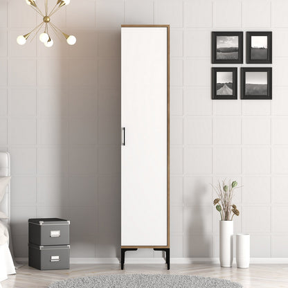 Ντουλάπα 40x201.4x47.5 εκ Walnut White 845HCT5410