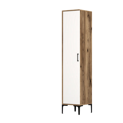 Ντουλάπα 40x201.4x47.5 εκ Walnut White 845HCT5410