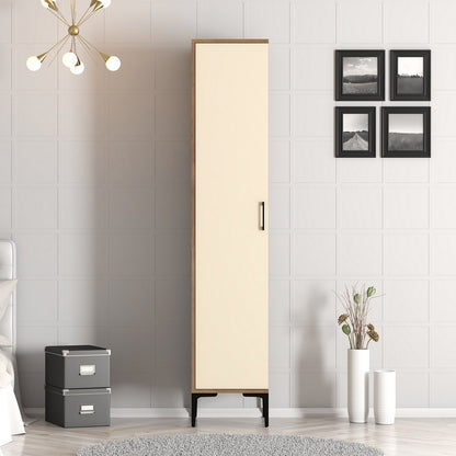 Ντουλάπα 40x201.4x47.5 εκ Walnut Cream 845HCT5411