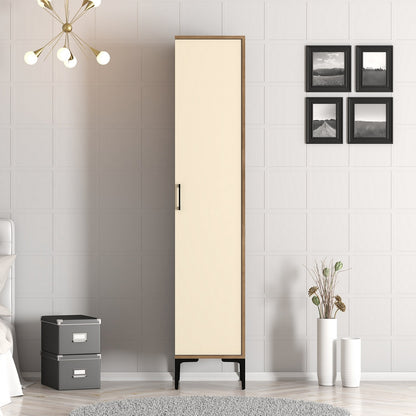 Ντουλάπα 40x201.4x47.5 εκ Walnut Cream 845HCT5411