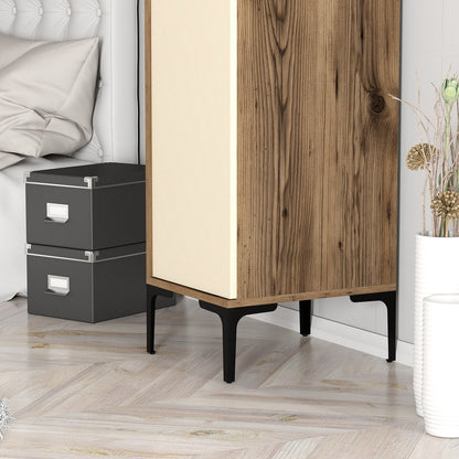 Ντουλάπα 40x201.4x47.5 εκ Walnut Cream 845HCT5411