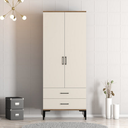 Ντουλάπα 80x201.4x47.5 εκ Walnut Cream 845HCT5416