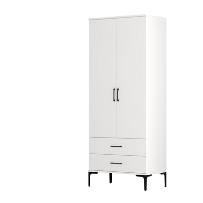 Ντουλάπα 80x201.4x47.5 εκ Λευκό 845HCT5418
