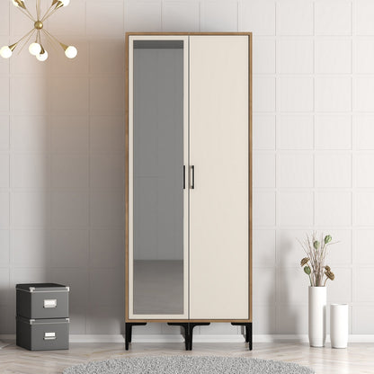 Ντουλάπα 80x201.4x47.5 εκ Walnut Cream 845HCT5431