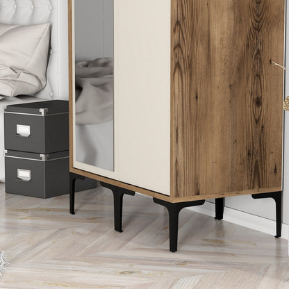 Ντουλάπα 80x201.4x47.5 εκ Walnut Cream 845HCT5431