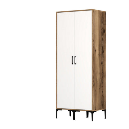 Ντουλάπα 80x201.4x47.5 εκ Walnut White 845HCT5445