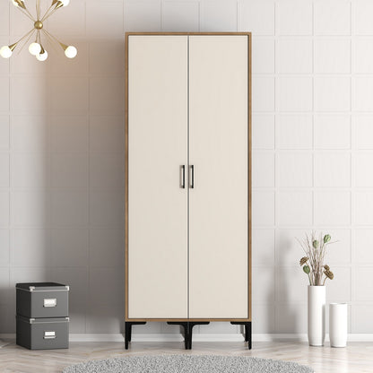 Ντουλάπα 80x201.4x47.5 εκ Walnut Cream 845HCT5446