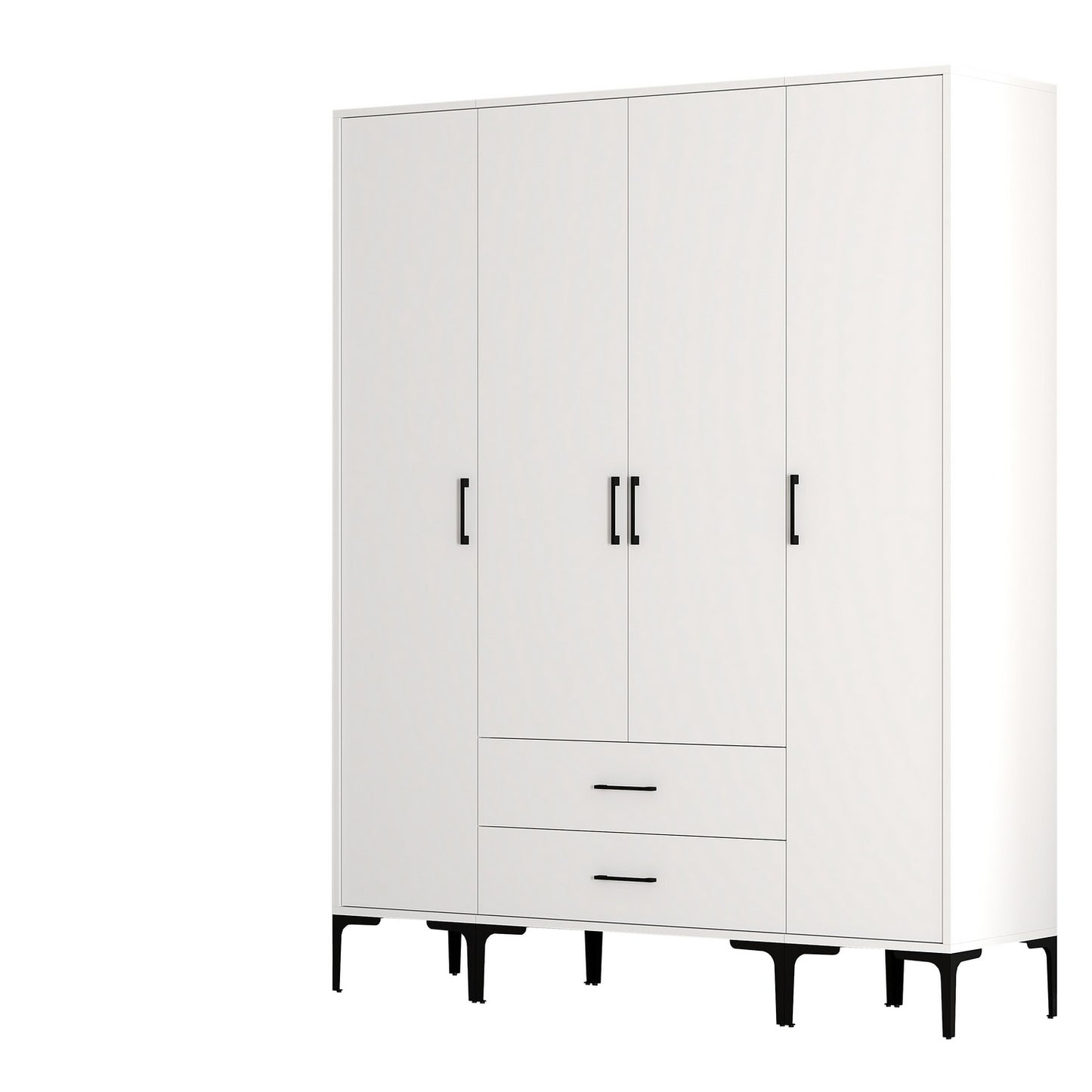 Ντουλάπα 160x201.4x47.5 εκ Λευκό 845HCT5483
