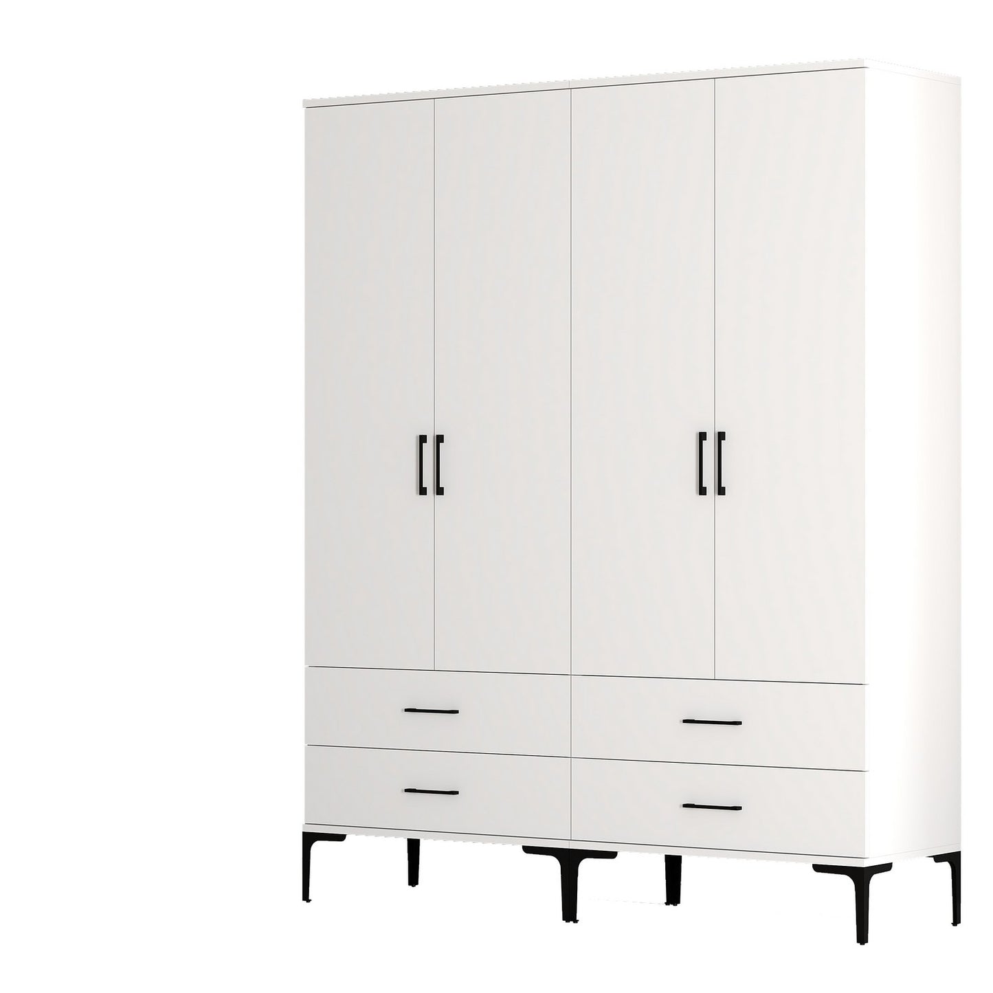 Ντουλάπα 160x201.4x47.5 εκ Λευκό 845HCT5488