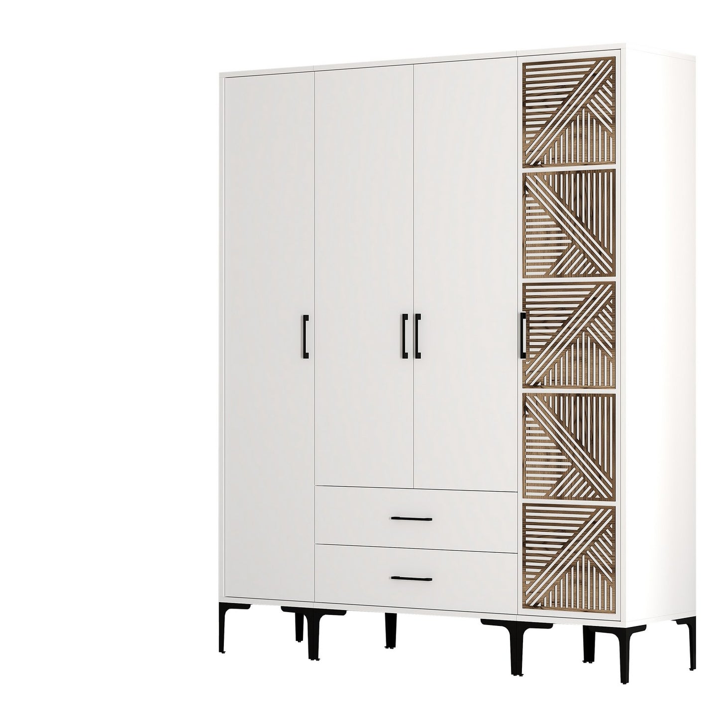 Ντουλάπα 160x201.4x47.5 εκ Λευκό 845HCT5493