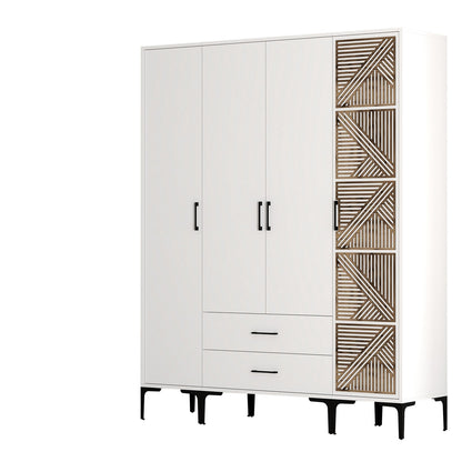 Ντουλάπα 160x201.4x47.5 εκ Λευκό 845HCT5493