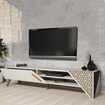 Έπιπλο Τηλεόρασης TV Βάση Σύνθεση Κρεμ | 845HCT5502