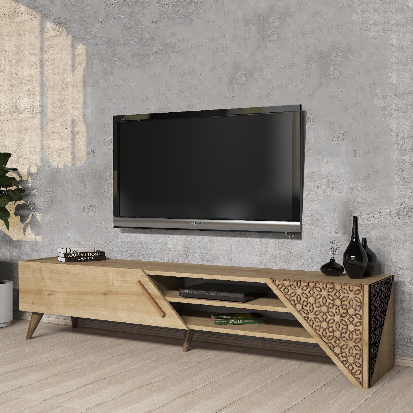 Έπιπλο Τηλεόρασης TV Βάση Σύνθεση Δρυς | 845HCT5503