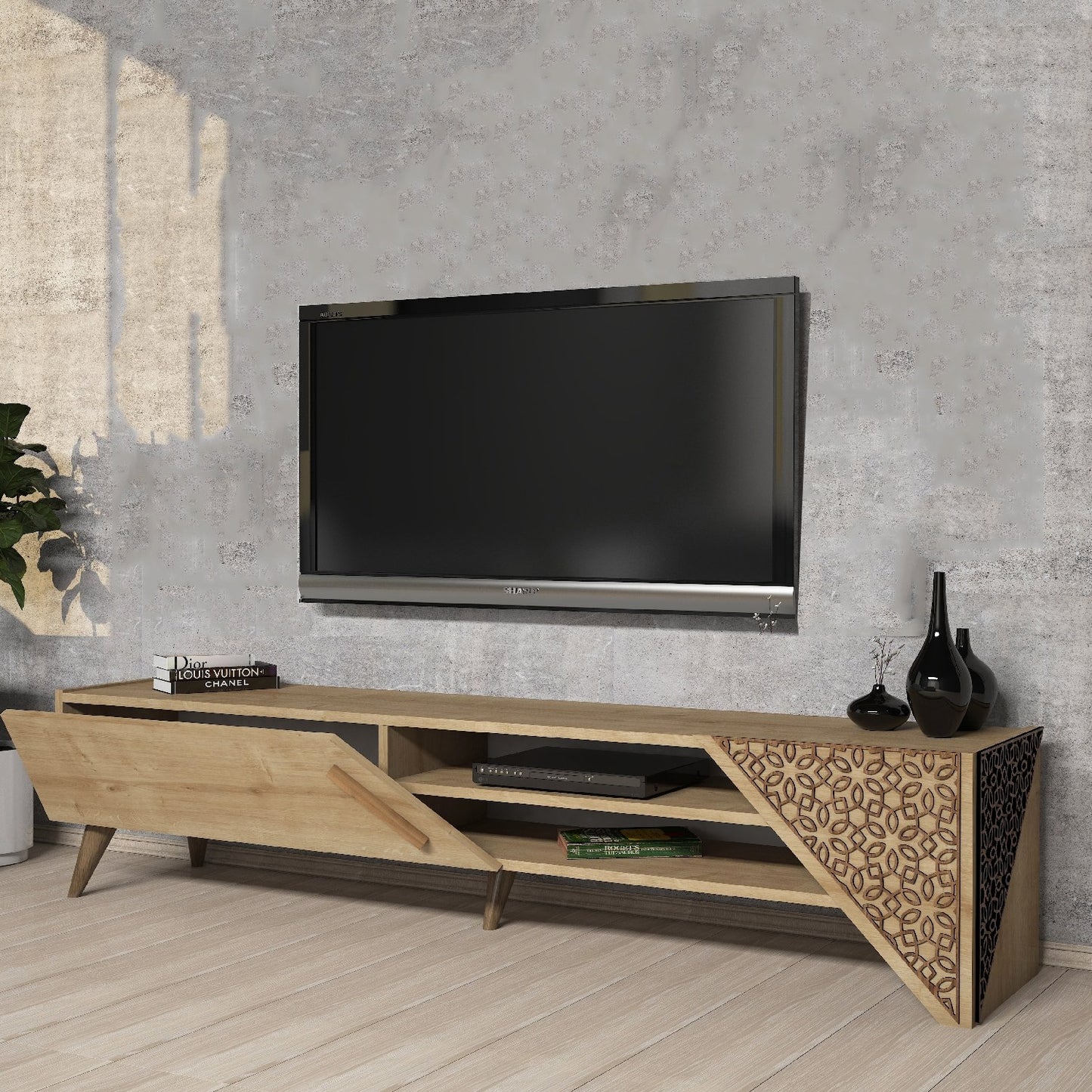 Έπιπλο Τηλεόρασης TV Βάση Σύνθεση Δρυς | 845HCT5503