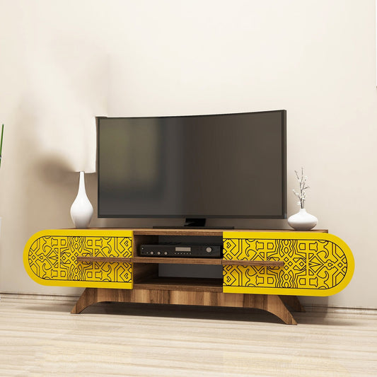 Έπιπλο Τηλεόρασης TV Βάση Σύνθεση Καρυδί Yellow | 845HCT5506