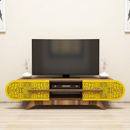 Έπιπλο Τηλεόρασης TV Βάση Σύνθεση Καρυδί Yellow | 845HCT5506