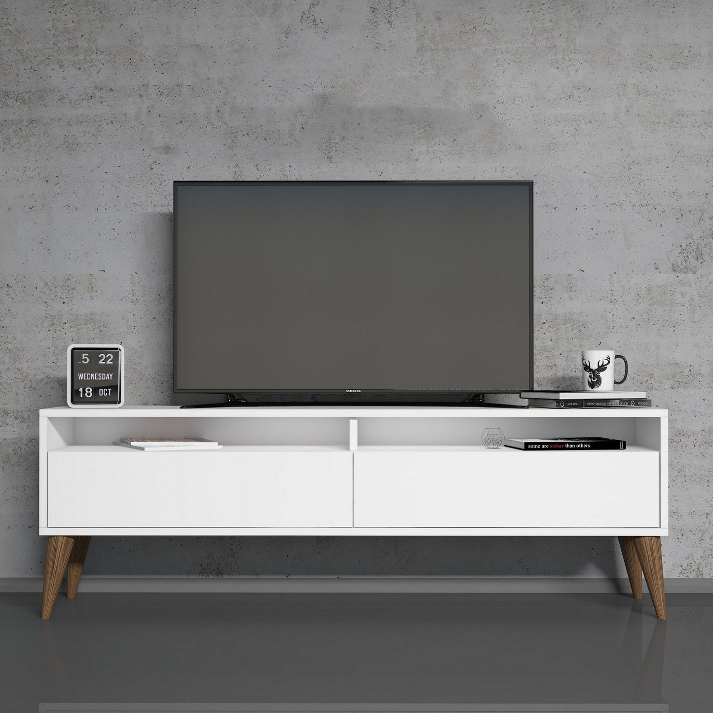 Έπιπλο Τηλεόρασης TV Βάση Σύνθεση Λευκό | 845HCT5508