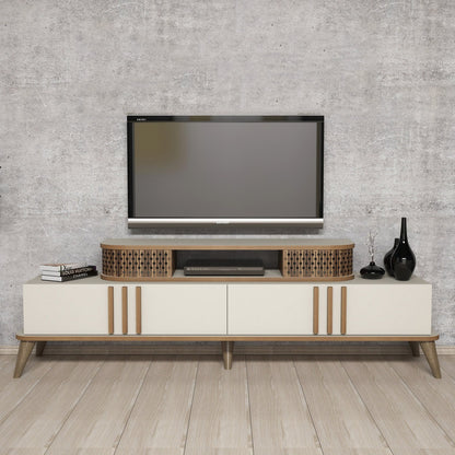 Έπιπλο Τηλεόρασης TV Βάση Σύνθεση Κρεμ | 845HCT5513