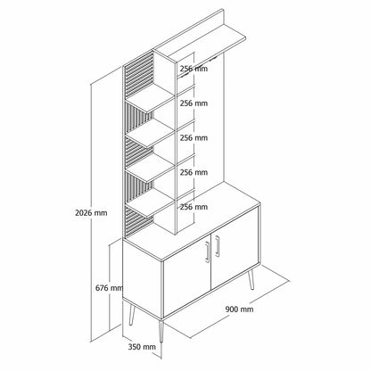 Έπιπλο Εισόδου Βάση Χολ με Ράφια Γάντζους Μοντέρνο Έπιπλο Εισόδου Παπουτσοθήκη 845HCT5524