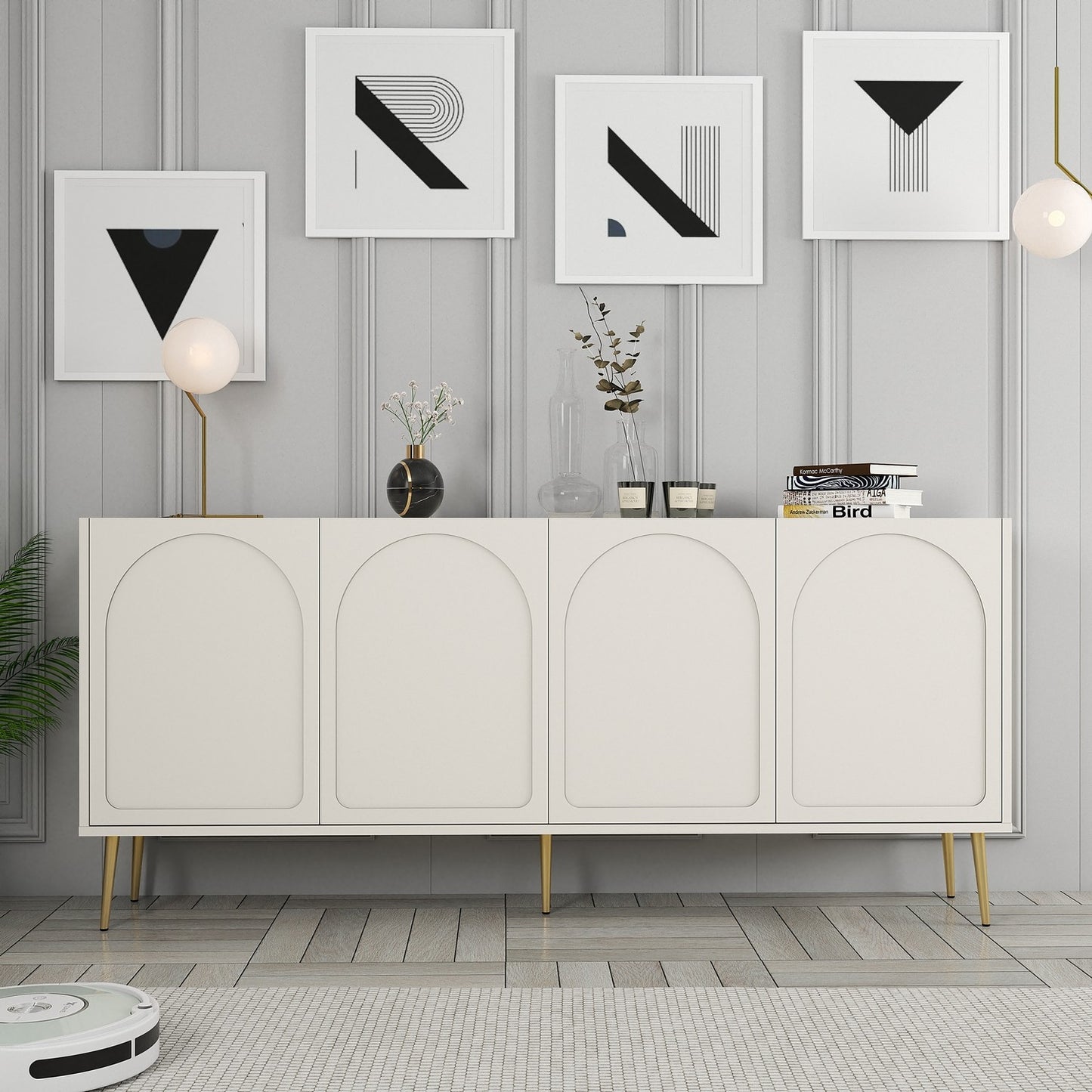 Μπουφές Κρεμ
Χρυσό 180x35x80cm | 845HCT5528