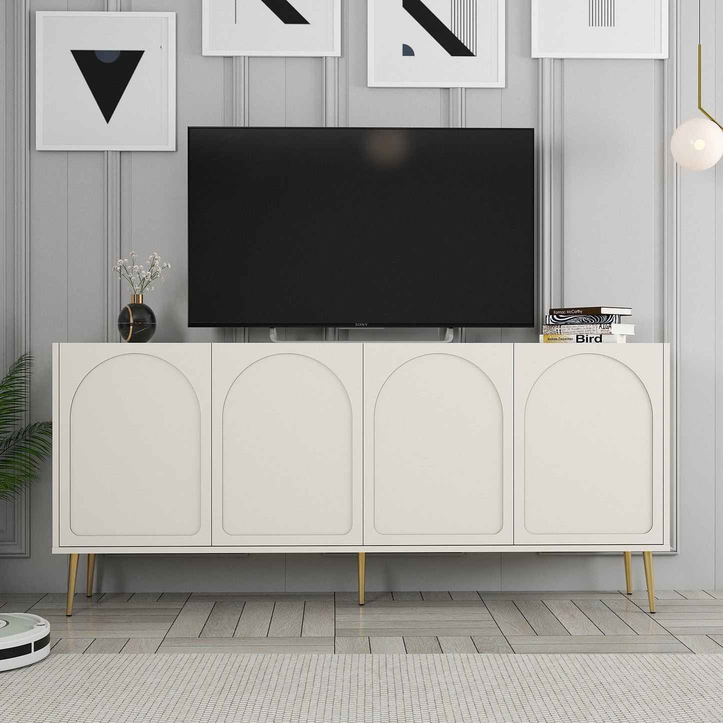 Μπουφές Κρεμ
Χρυσό 180x35x80cm | 845HCT5528