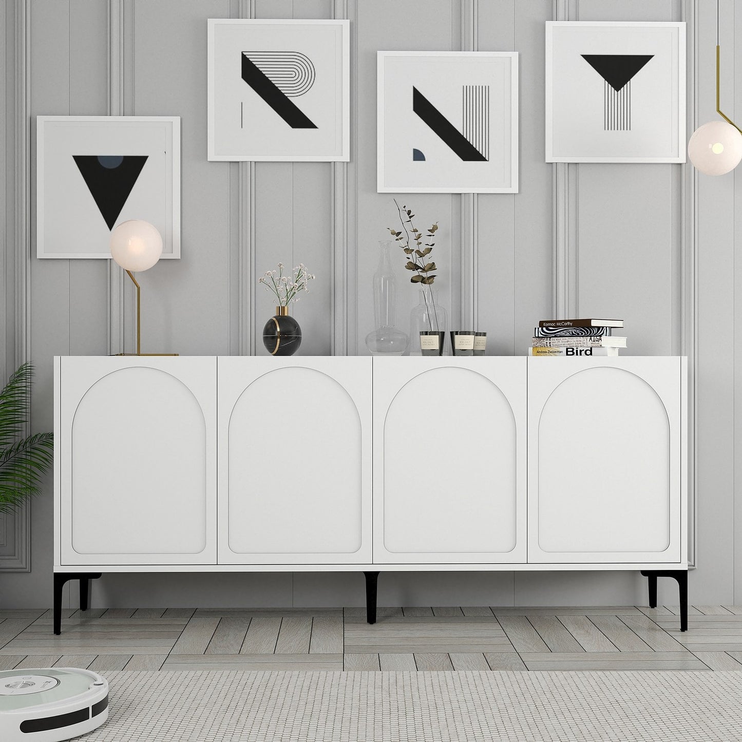 Μπουφές Λευκό
Μαύρο 180x35x79cm | 845HCT5530
