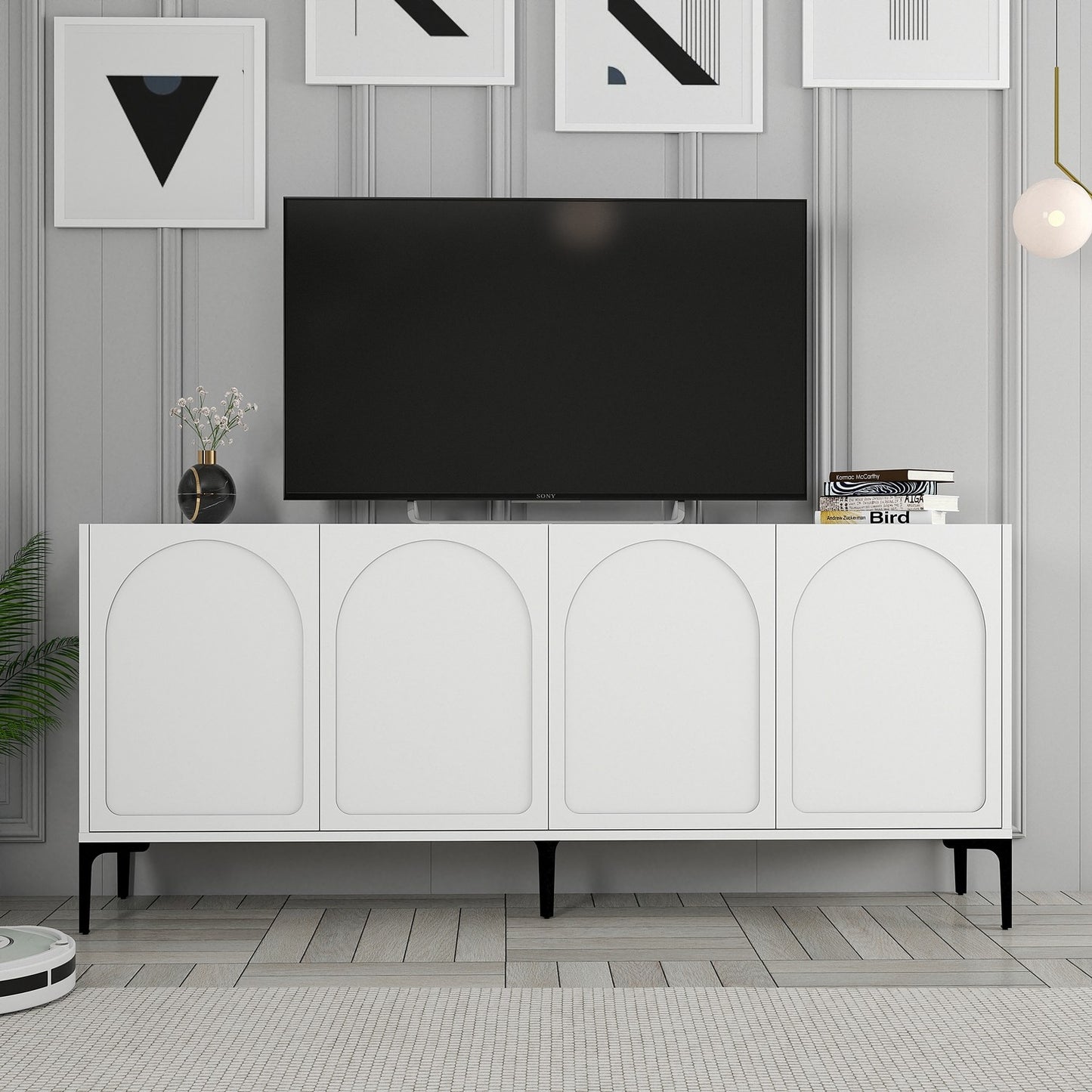Μπουφές Λευκό
Μαύρο 180x35x79cm | 845HCT5530