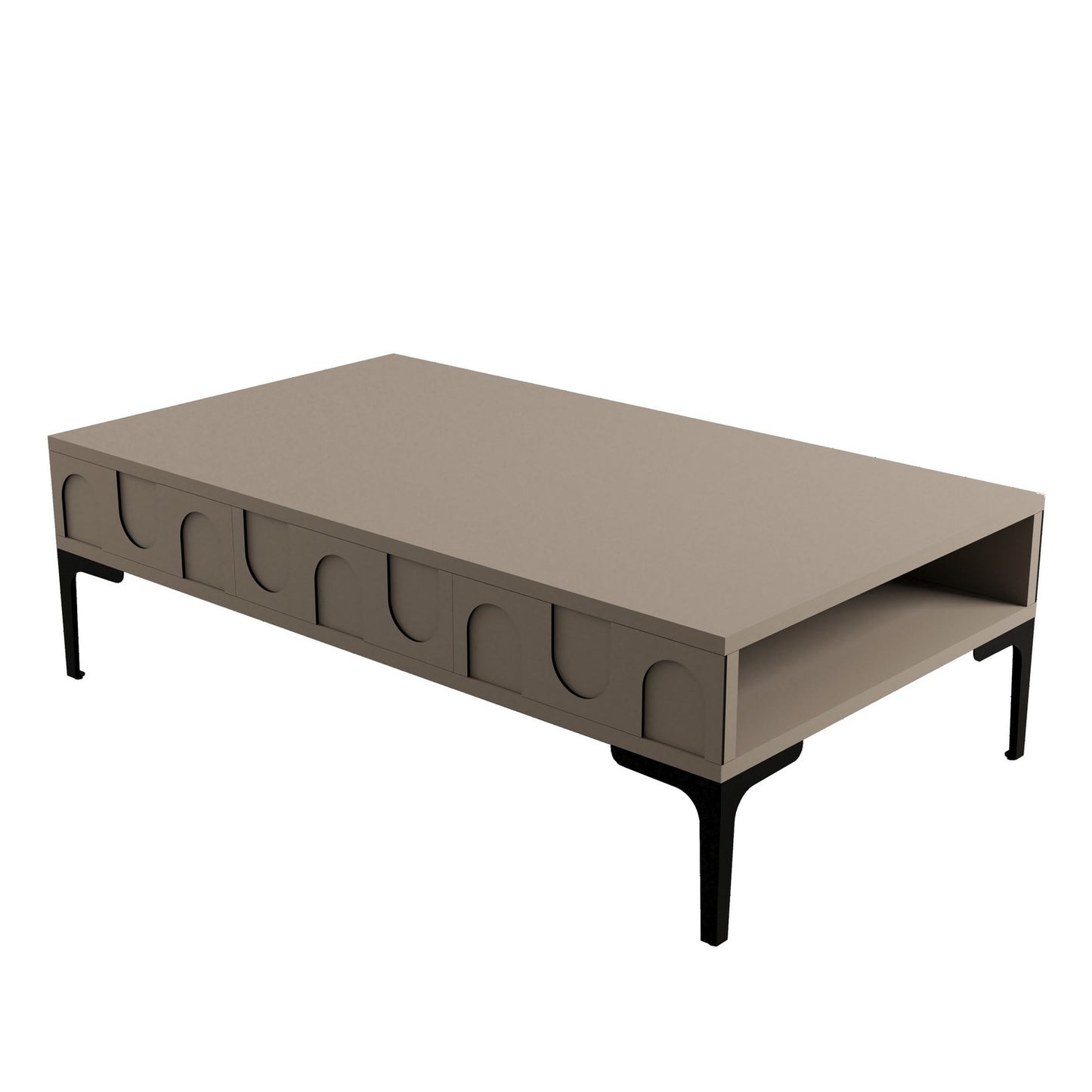 Τραπεζάκι Σαλονιού Atlas - Μαύρο 105 x 60 x 32,6 εκ GR845HCT5545