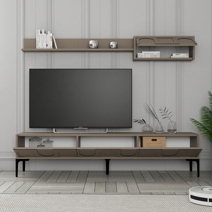 Έπιπλο Τηλεόρασης TV Βάση Σύνθεση Atlas Μαύρο | 845HCT5585