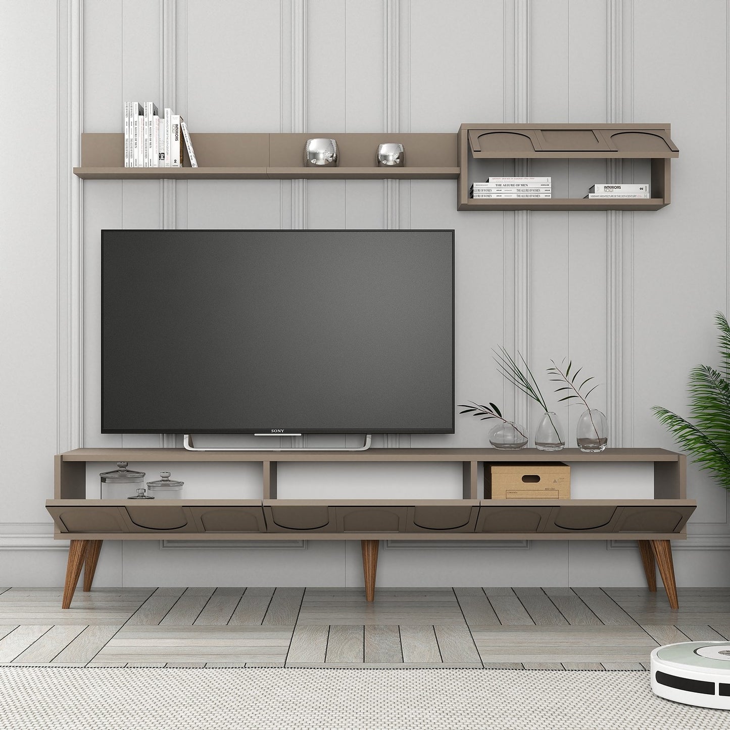 Έπιπλο Τηλεόρασης TV Βάση Σύνθεση Atlas Καρυδί | 845HCT5588