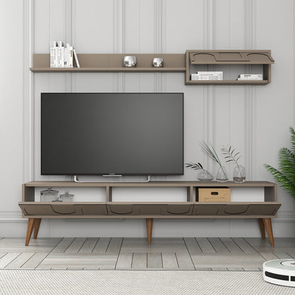 Έπιπλο Τηλεόρασης TV Βάση Σύνθεση Atlas Καρυδί | 845HCT5588