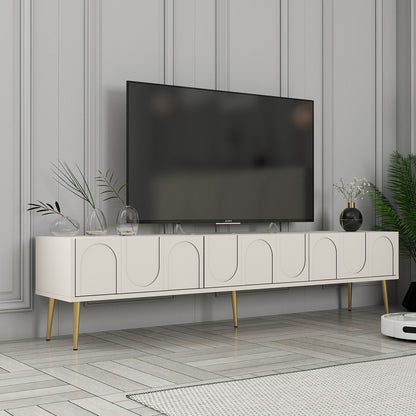 Έπιπλο Τηλεόρασης TV Βάση Σύνθεση Κρεμ Χρυσό | 845HCT5590