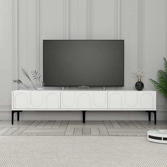 Έπιπλο Τηλεόρασης TV Βάση Σύνθεση Λευκό Μαύρο | 845HCT5592