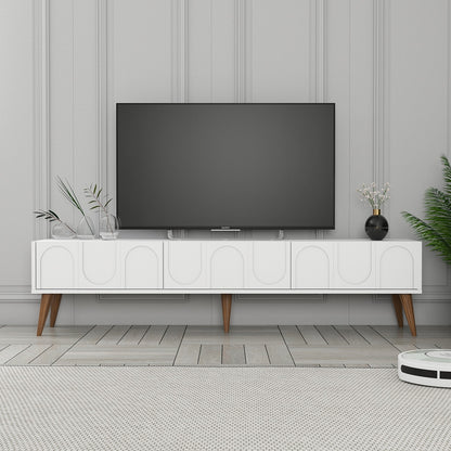 Έπιπλο Τηλεόρασης TV Βάση Σύνθεση Λευκό Καρυδί | 845HCT5595