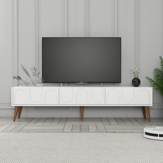Έπιπλο Τηλεόρασης TV Βάση Σύνθεση Λευκό Καρυδί | 845HCT5595