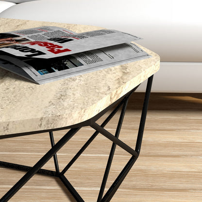 Τραπεζάκι Σαλονιού Travertine 90 x 90 x 38 εκ GR845HCT5600