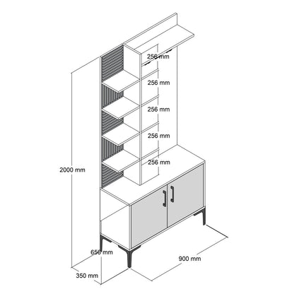 Έπιπλο Εισόδου Βάση Χολ με Ράφια Γάντζους Μοντέρνο Βιομηχανικό Έπιπλο Εισόδου Παπουτσοθήκη 845HCT5613