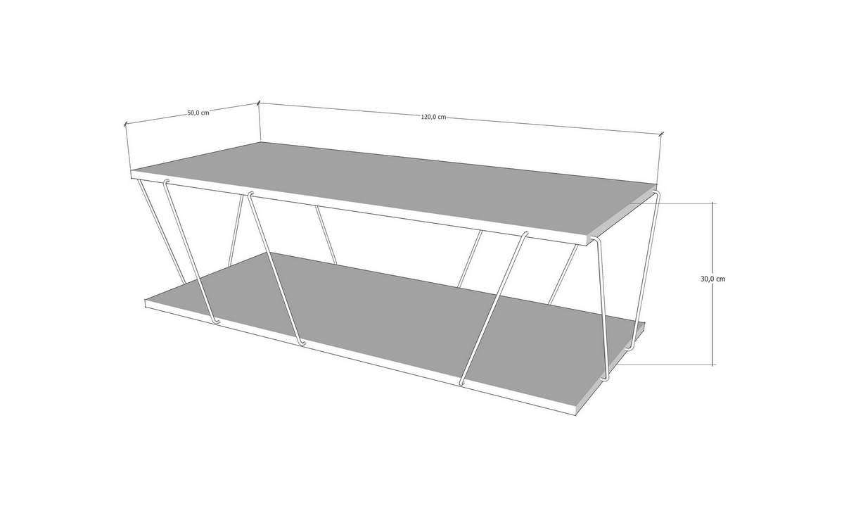 Τραπεζάκι Σαλονιού Ανθρακί 120 x 50 x 30 εκ GR854KLN2810