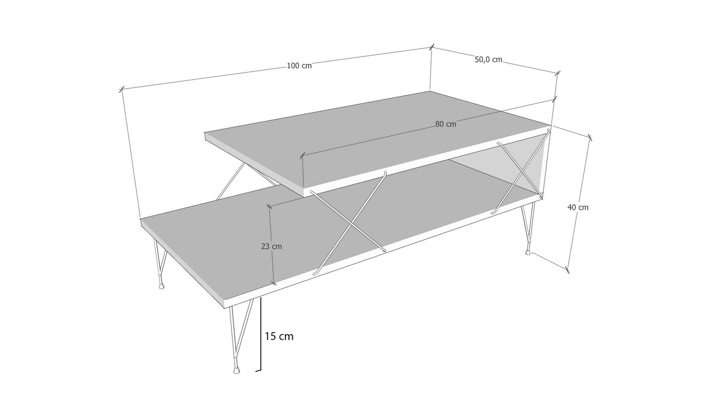 Τραπεζάκι Σαλονιού Δρυς 100 x 50 x 40 εκ GR854KLN2824