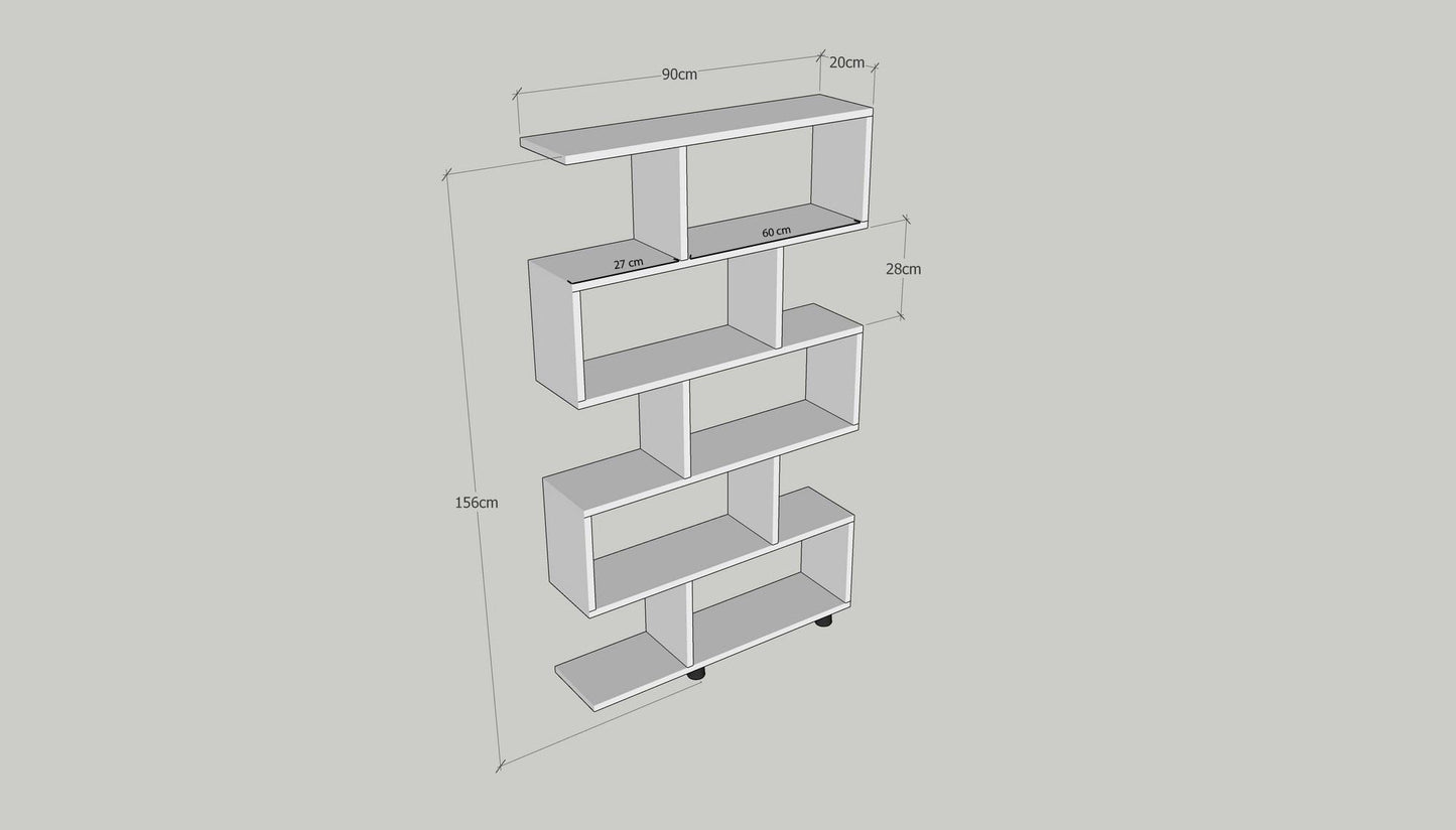 Βιβλιοθήκη 90 × 20 × 156 εκ. Pine GR854KLN4308