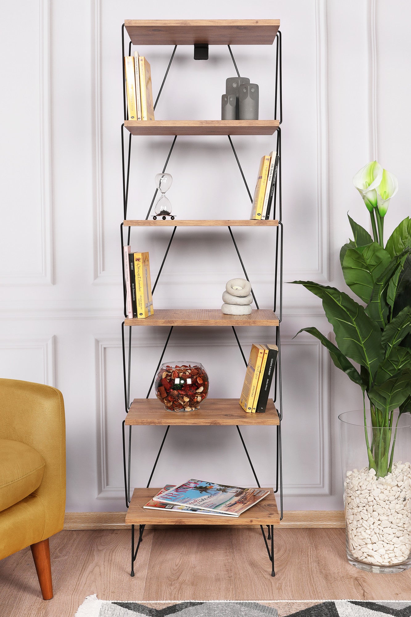 Βιβλιοθήκη 46 × 30 × 165 εκ. Pine GR854KLN4317