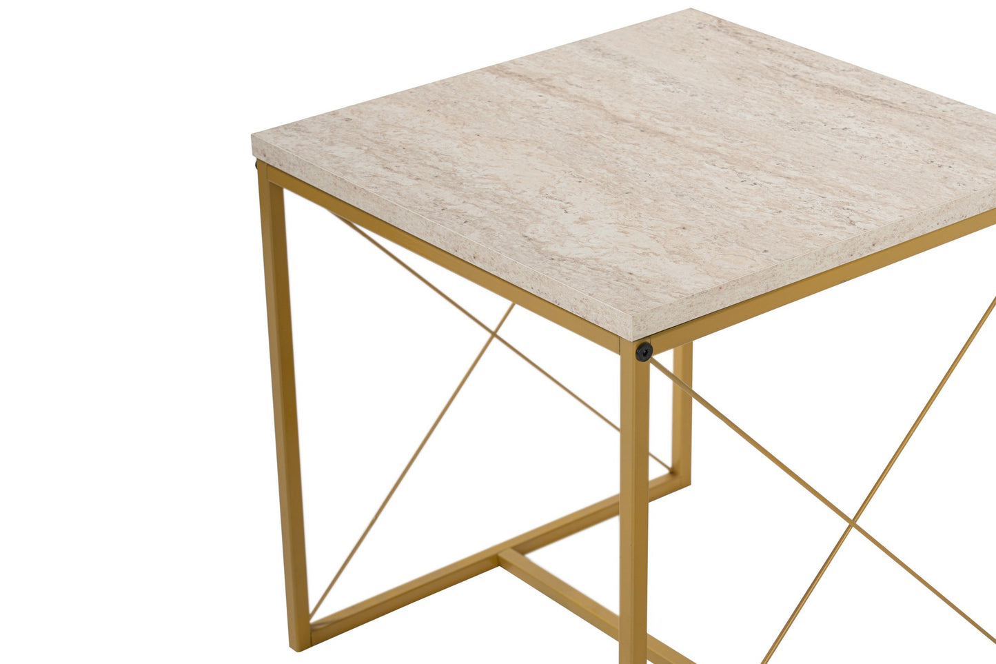 Τραπεζάκι Σαλονιού Set Travertine - Χρυσό 100 x 50 x 52 εκ GR854KLN4753