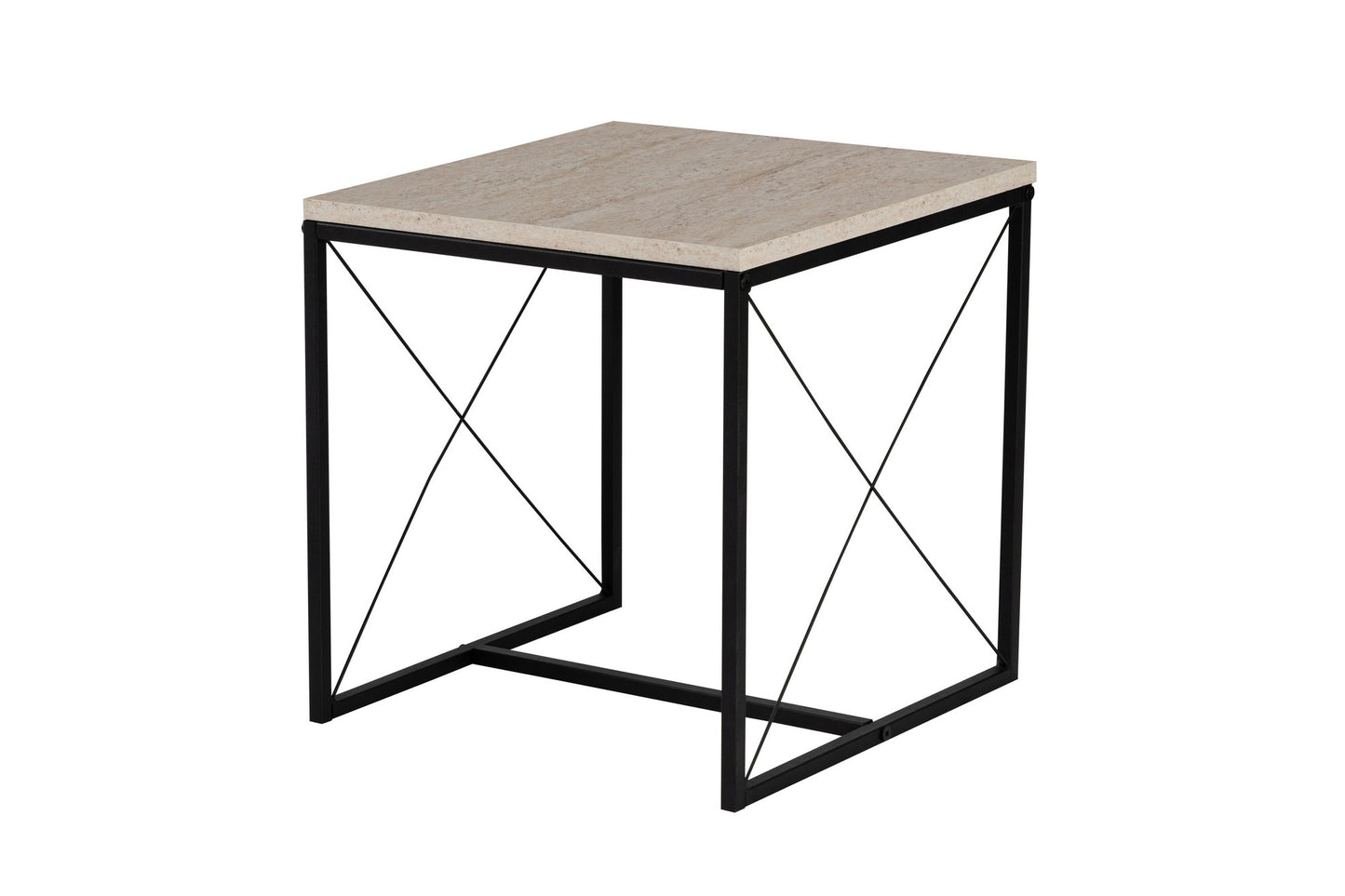 Τραπεζάκι Σαλονιού Set Travertine - Μαύρο 100 x 50 x 52 εκ GR854KLN4754