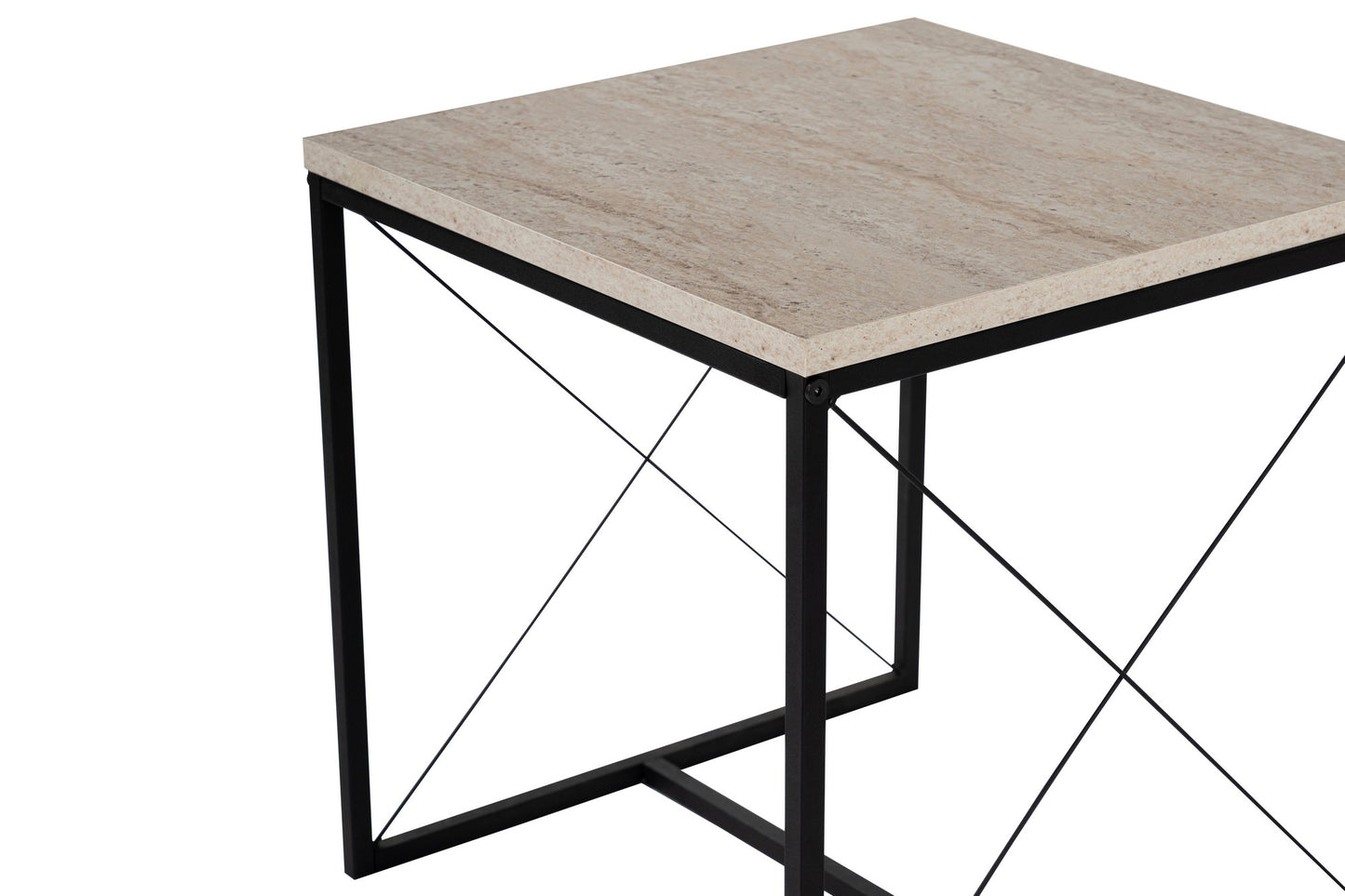 Τραπεζάκι Σαλονιού Set Travertine - Μαύρο 100 x 50 x 52 εκ GR854KLN4754