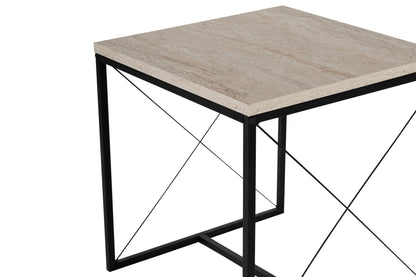Τραπεζάκι Σαλονιού Set Travertine - Μαύρο 100 x 50 x 52 εκ GR854KLN4754