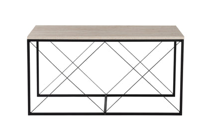 Τραπεζάκι Σαλονιού Set Travertine - Μαύρο 100 x 50 x 52 εκ GR854KLN4754