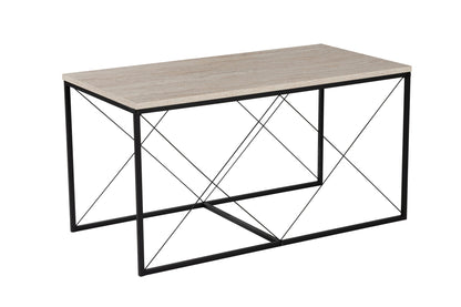 Τραπεζάκι Σαλονιού Set Travertine - Μαύρο 100 x 50 x 52 εκ GR854KLN4754